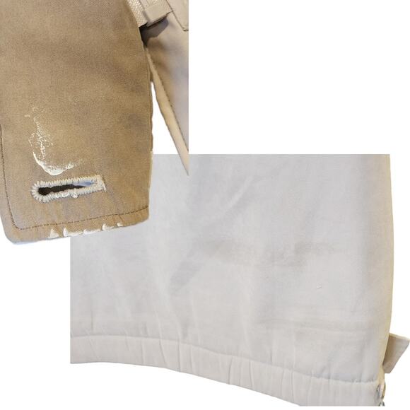 Womens London Fog Parka Jacket Coat Faux Suede & Fur Trim Removable Hood Size L - Picture 3 of 6